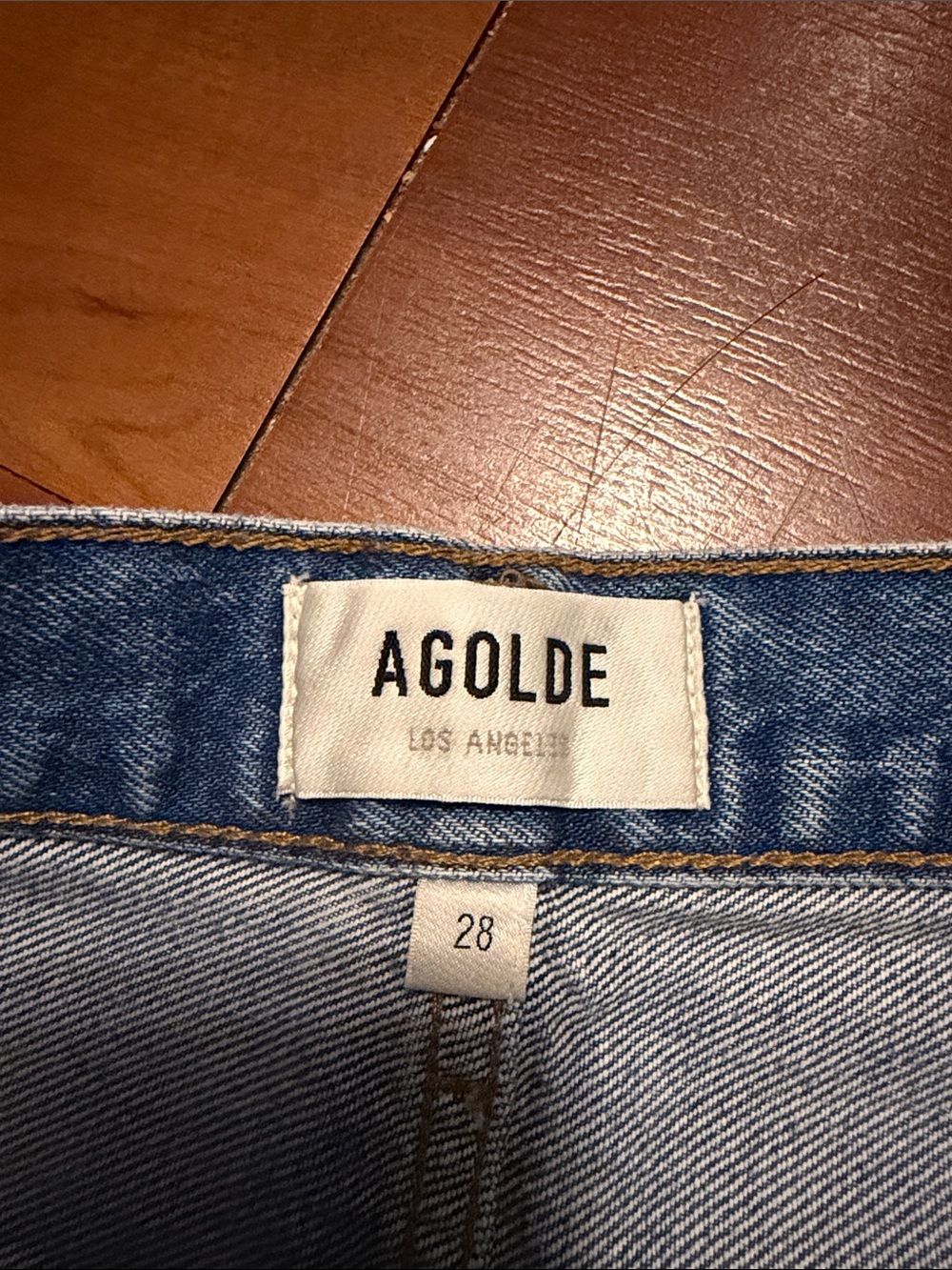 Agolde Light Blue High-Rise Jean Shorts - Picture 2 of 5